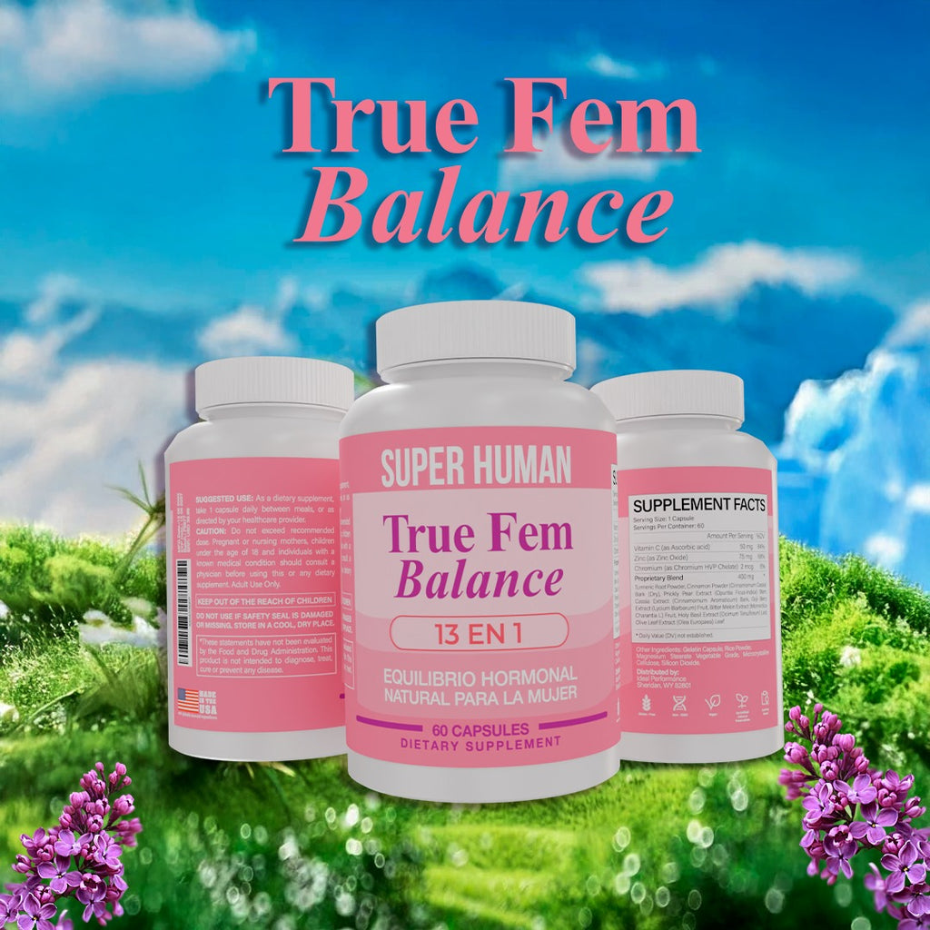 True Fem Balance — Equilibrio Hormonal Natural para la Mujer (60 Cápsulas)