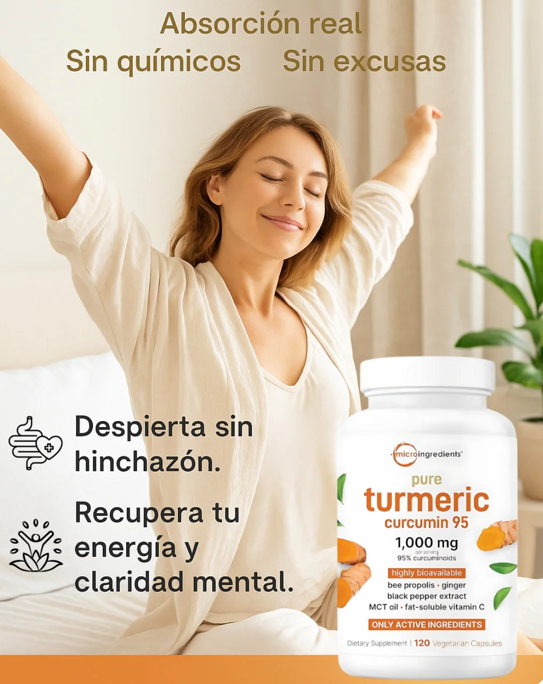 Super Gold Peri Mujer – Complejo de Cúrcuma Curcumina 6-en-1