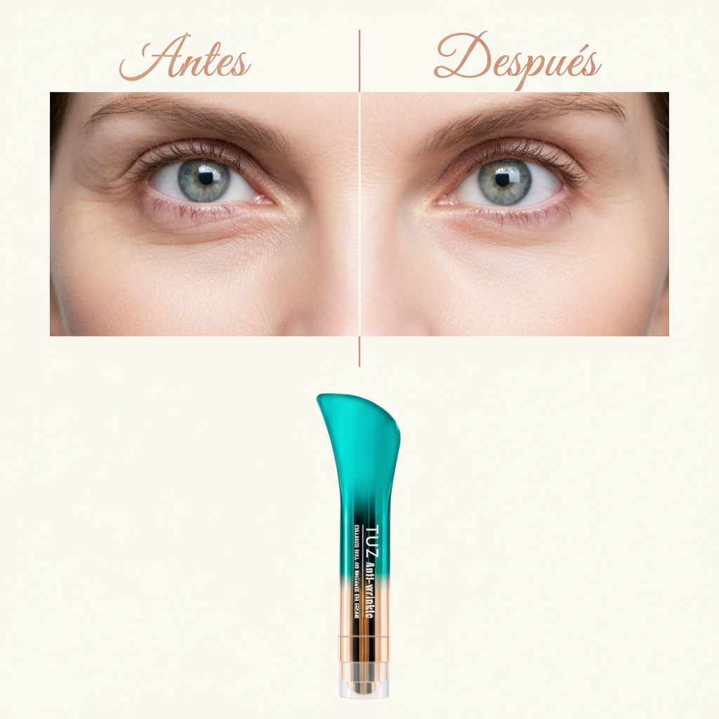 TUZ Anti-Wrinkle antes y después contorno ojos