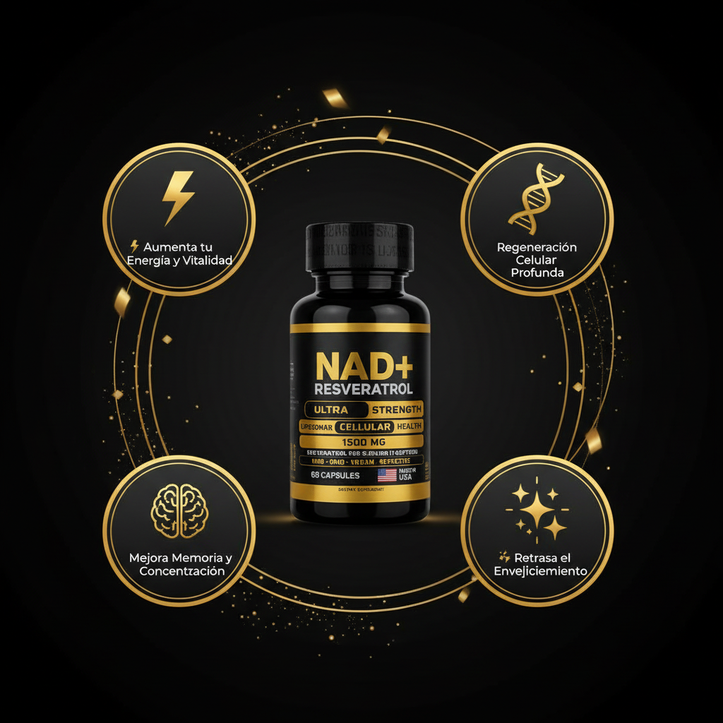 Beneficios NAD+ Resveratrol en español