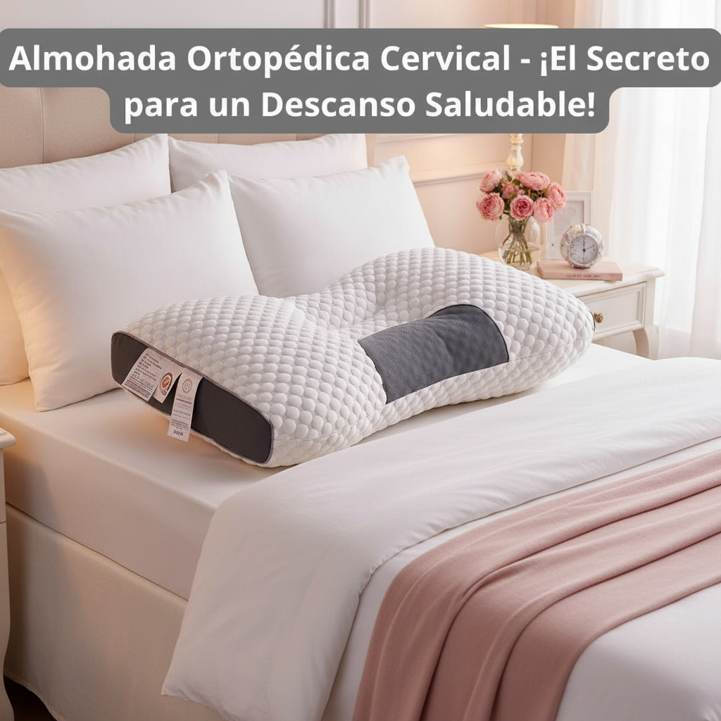 Almohada Cervical Ortopédica en ambiente elegante y femenino